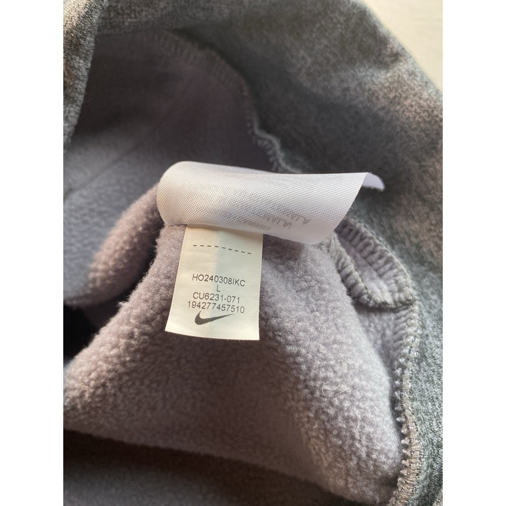 Nike Therma-FIT Men's Full Zip Fleece Hoodie Heather Grey CU6231-071 Size L - Picture 7 of 8